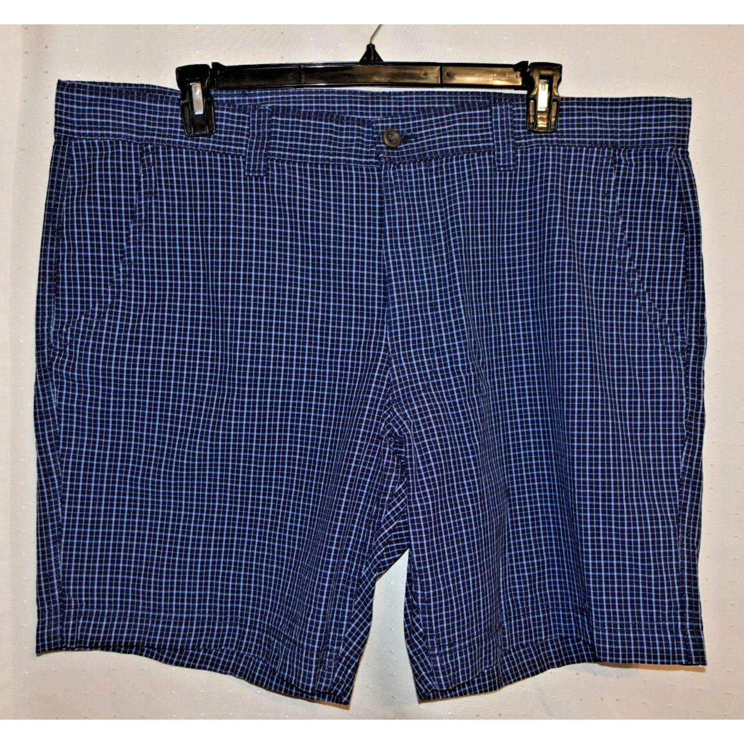 Brand New St Johns Bay Mens Blue Check Casual Dress Shorts Size 44